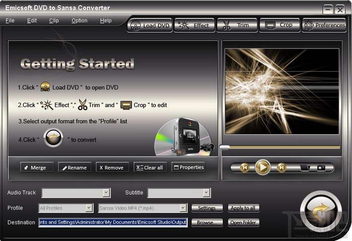 Emicsoft DVD to Sansa Converter,Emicsoft DVD to Sansa Converter下载,Emicsoft DVD t