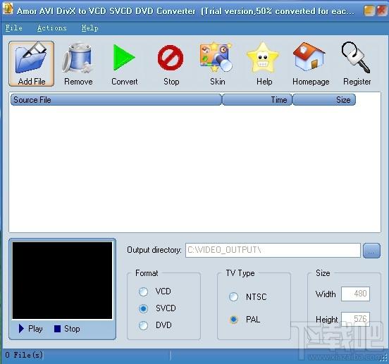 Amor AVI DivX to VCD SVCD DVD,视频文件格式转换工具