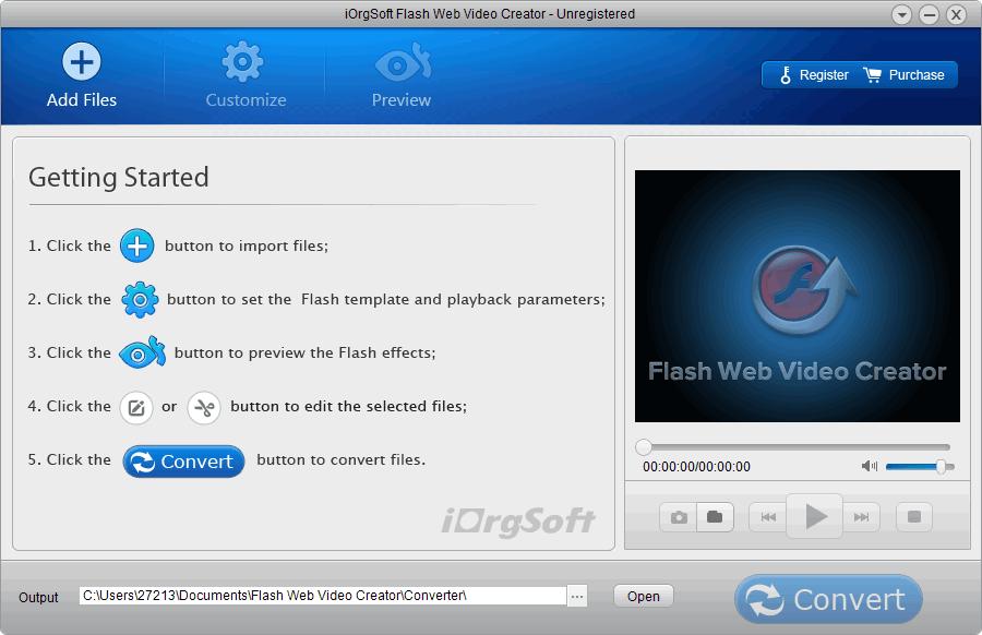 iOrgsoft Flash Web Video Creator下载,视频转换,视频制作